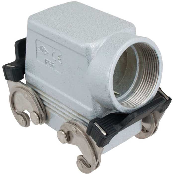 Rectangular Connector Hood Double Levers Side Entry ILME CAO10X29 Rectangular Connector Hood Double Levers Side Entry ILME CAO10X29