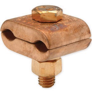 Flat Bar Ground Clamp 2 Conductors 750 - 1000MCM Flat Bar Ground Clamp 2 Conductors 750 - 1000MCM