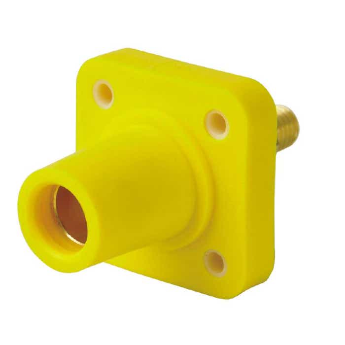400 Amp Cam Lock Receptacle Female Yellow KL-400SFY 400 Amp Cam Lock Receptacle Female Yellow KL-400SFY