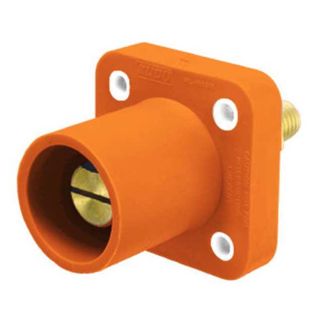 400 Amp Cam Lock Receptacle Male Orange KL-400SMO 400 Amp Cam Lock Receptacle Male Orange KL-400SMO