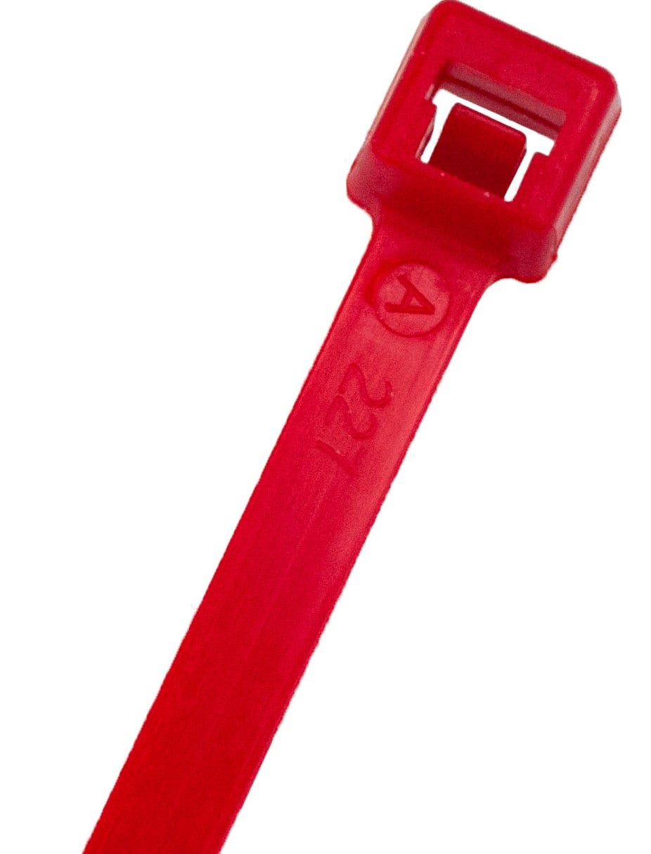 Red top cable ties