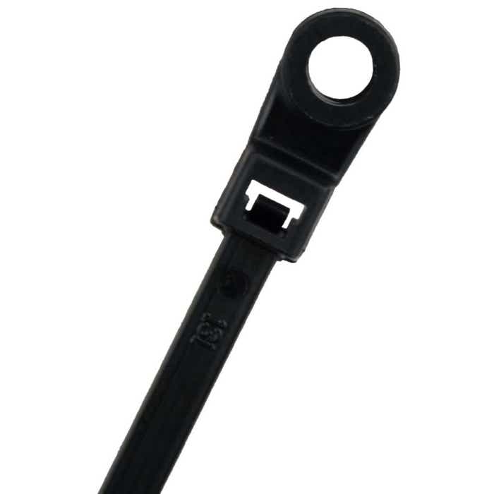 7.5" Mounting Head Cable Tie Black L-750MH0M