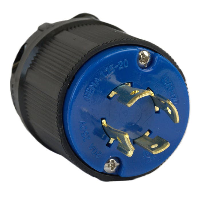 Twisting Lock Device 20 Amp Male Plug Blue L15-20P Twisting Lock Device 20 Amp Male Plug Blue L15-20P