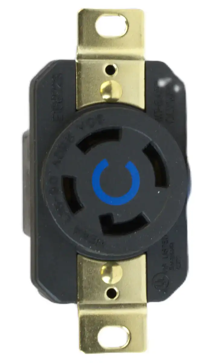 30 Amp Twist Lock Device Receptacle Blue L15-30R 30 Amp Twist Lock Device Receptacle Blue L15-30R