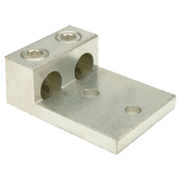 2 Conductor 2 Hole Aluminum Solderless Lug up to 800MCM L2A8002 2 Conductor 2 Hole Aluminum Solderless Lug up to 800MCM L2A8002