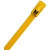 14 Inch Roller Ball Coated Stainless Steel Cable Ties Yellow LC-14150SS4C 