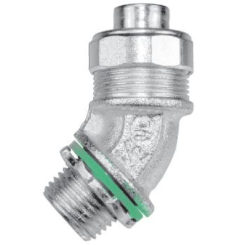 1-1/2" 45 Degree Liquid Tight Conduit Fittings Insulated Throat 1-1/2" 45 Degree Liquid Tight Conduit Fittings Insulated Throat