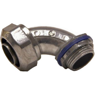 90 Degree Light Tight Connectors 3/4" Zinc Diecast