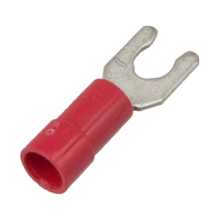 22-18 Awg Locking-Spade Terminal PVC Red #6 Bulk 22-18 Awg Locking-Spade Terminal PVC Red #6 Bulk