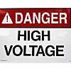 ACRYLIC ADHESIVE SAFETY SIGN "DANGER - HIGH VOLTAGE" (7"x10")