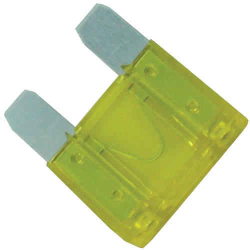 20 Amp Maxi Blade Fuse Yellow Bulk 25PK 20 Amp Maxi Blade Fuse Yellow Bulk 25PK