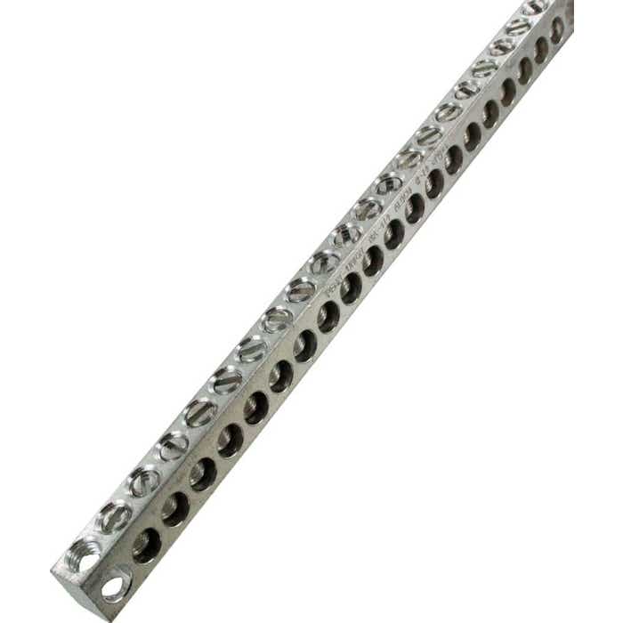 NA415 Aluminum Neutral Bar #14 - #4 Awg 190 Taps NA415 Aluminum Neutral Bar #14 - #4 Awg 190 Taps