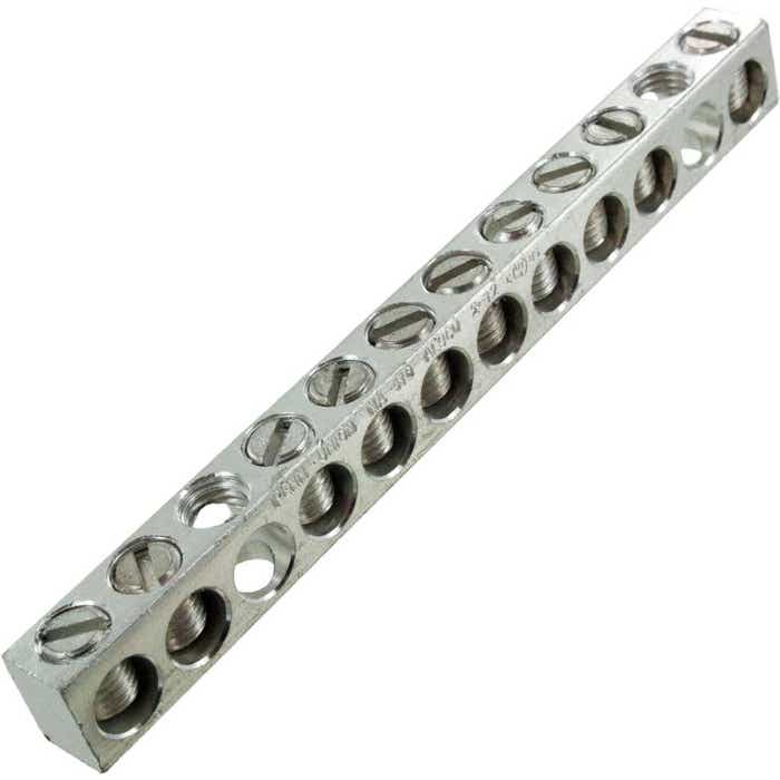 NA416 Aluminum Neutral Bar #14 - #2 Awg 10 Taps NA416 Aluminum Neutral Bar #14 - #2 Awg 10 Taps
