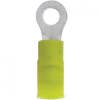 Nylon Ring Terminal Connector Yellow 12-10 Awg 1/4" Stud