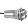 SINGLE CONTACT, SELF GROUNDING, PLATED, BRASS BEZEL, 15/16" FACETED LENS, GREEN, 12V BULB SUPPLIED
