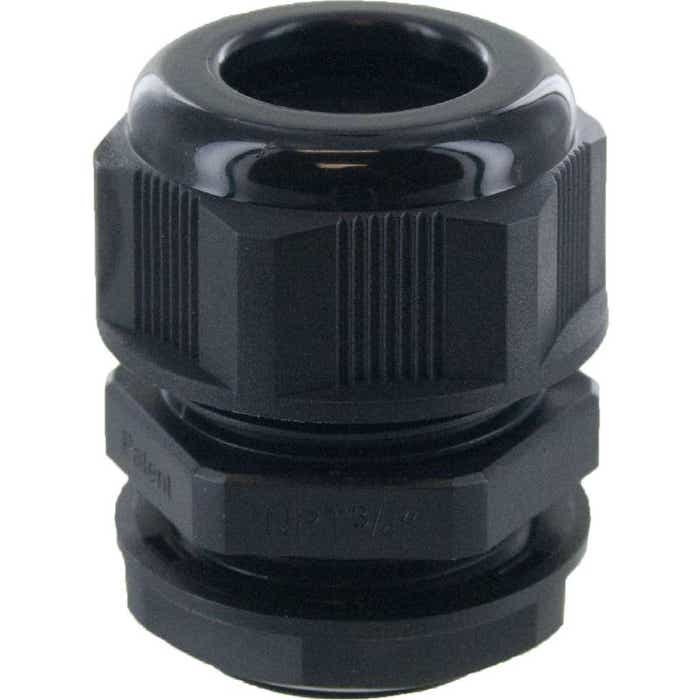 Nylon Dome Cap Cable Gland 3/4" NPT Black Nylon Dome Cap Cable Gland 3/4" NPT Black