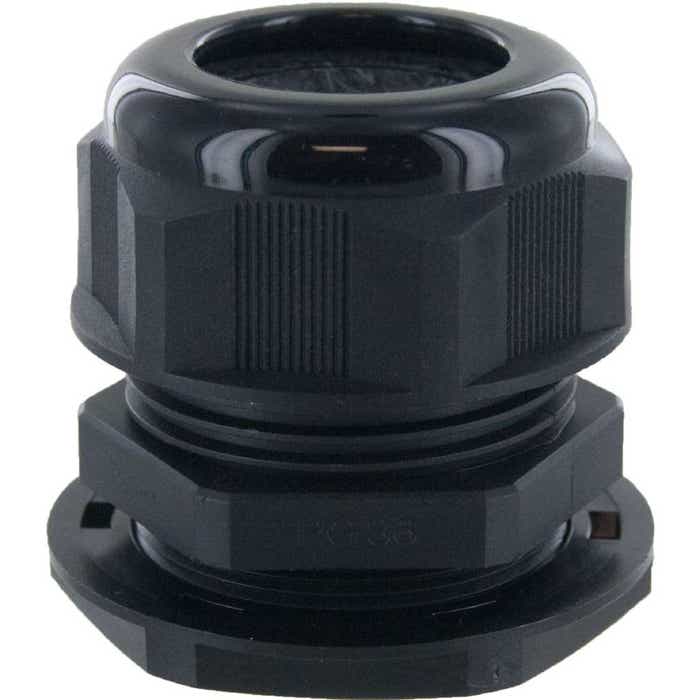 Nylon Dome Cap Cable Gland PG36 Black