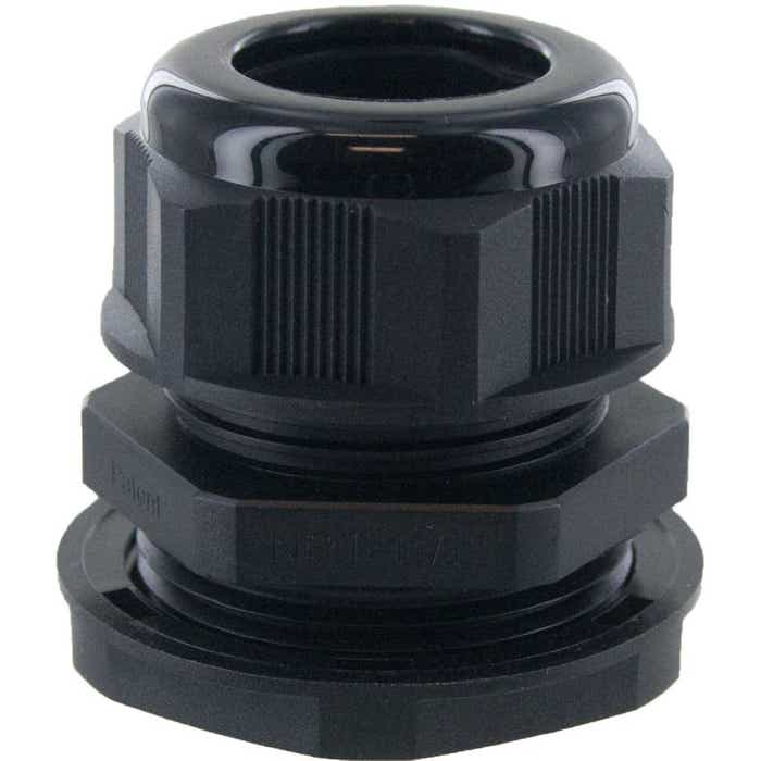 Nylon Dome Cap Cable Gland 1-1/4" NPT Black