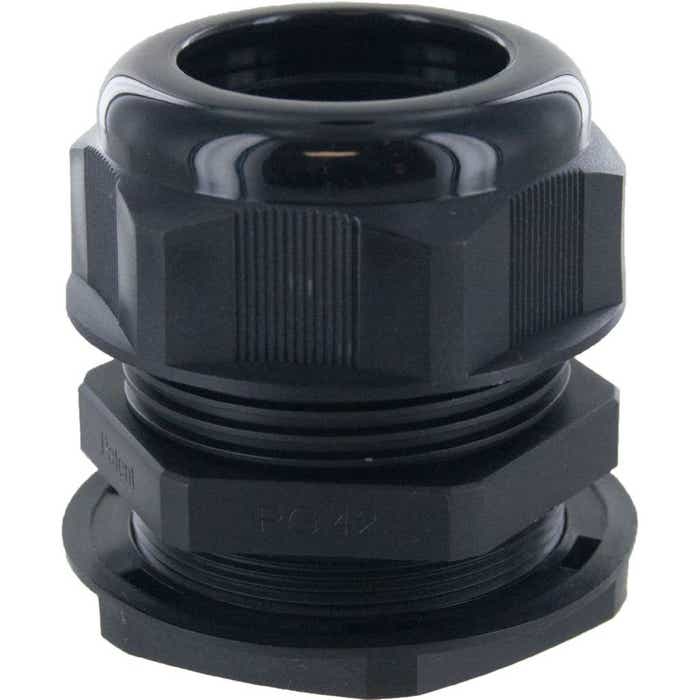 RDC42AA Black Nylon Cable Gland PG42 thread