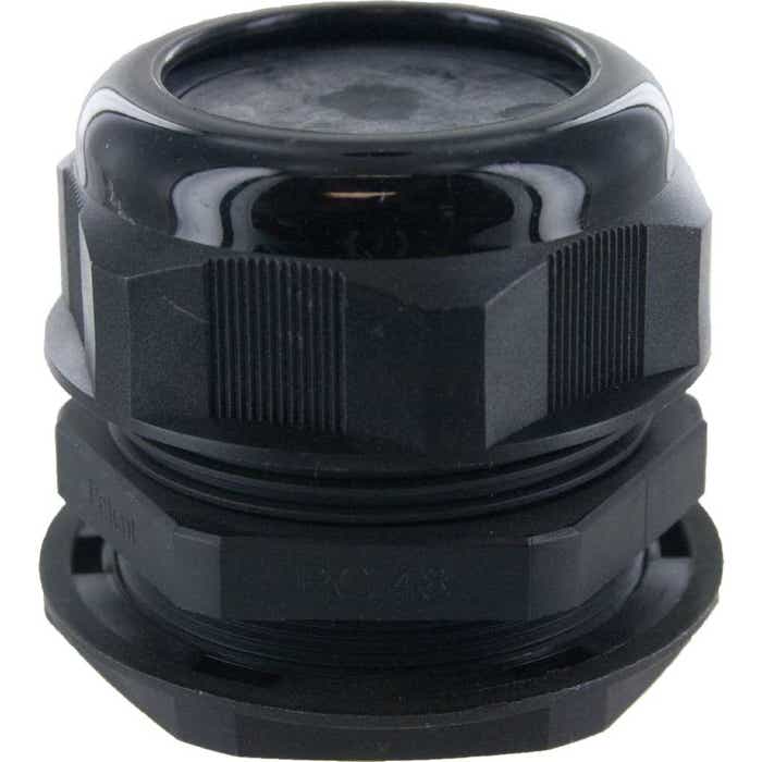 Nylon Dome Cap Cable Gland PG48 Black