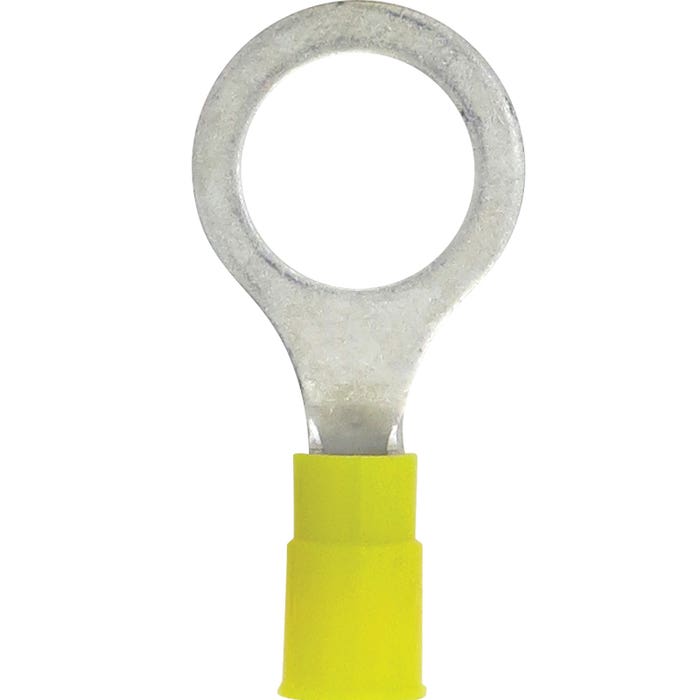 Ring Terminal PVC Yellow 12-10 Awg 1/2" Stud Ring Terminal PVC Yellow 12-10 Awg 1/2" Stud