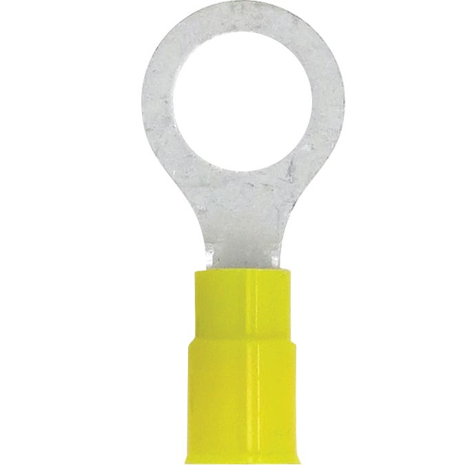 Ring Terminal PVC Yellow 12-10 Awg 3/8" Stud Ring Terminal PVC Yellow 12-10 Awg 3/8" Stud