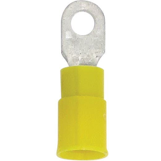 Bulk Ring Terminals PVC Yellow 12-10 AWG #6 Hole