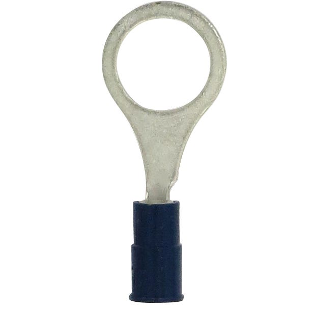 Ring Terminal PVC Blue 16-14 Awg 3/8" Hole R4B38M bulk Ring Terminal PVC Blue 16-14 Awg 3/8" Hole R4B38M bulk