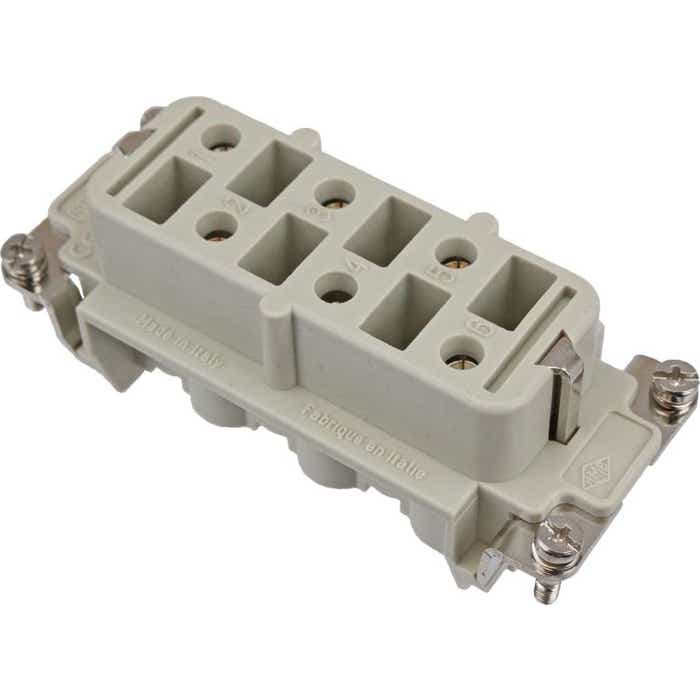 6 Pole Rectangular Connector Female Insert ILME CPF06 6 Pole Rectangular Connector Female Insert ILME CPF06
