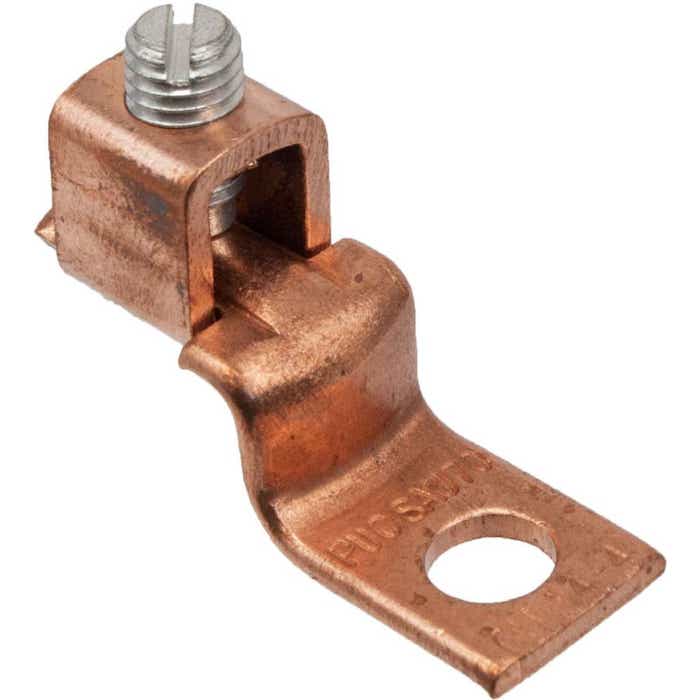 SAU70 Copper Solderless Lug #14 - #4 One Hole SAU70 Copper Solderless Lug #14 - #4 One Hole