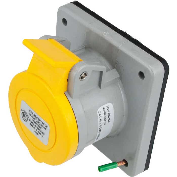 316R4S Pin And Sleeve Receptacle 16 Amp 2 Pole 3 Wire