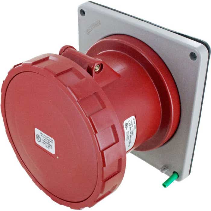 4100R6W Pin And Sleeve Receptacle 100 Amp 3 Pole 4 Wire 