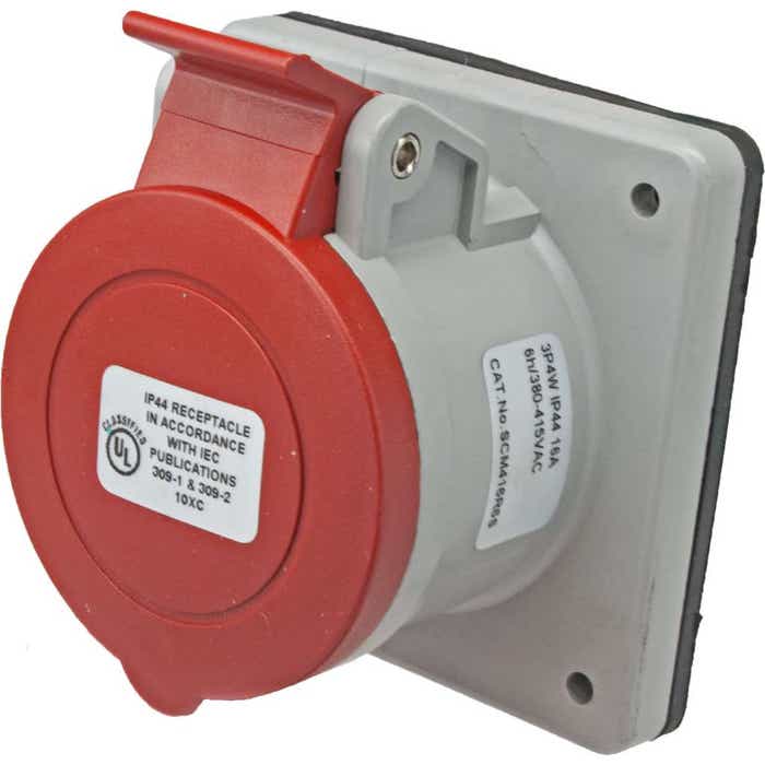 416R6S Pin And Sleeve Receptacle 16 Amp 3 Pole 4 Wire 416R6S Pin And Sleeve Receptacle 16 Amp 3 Pole 4 Wire
