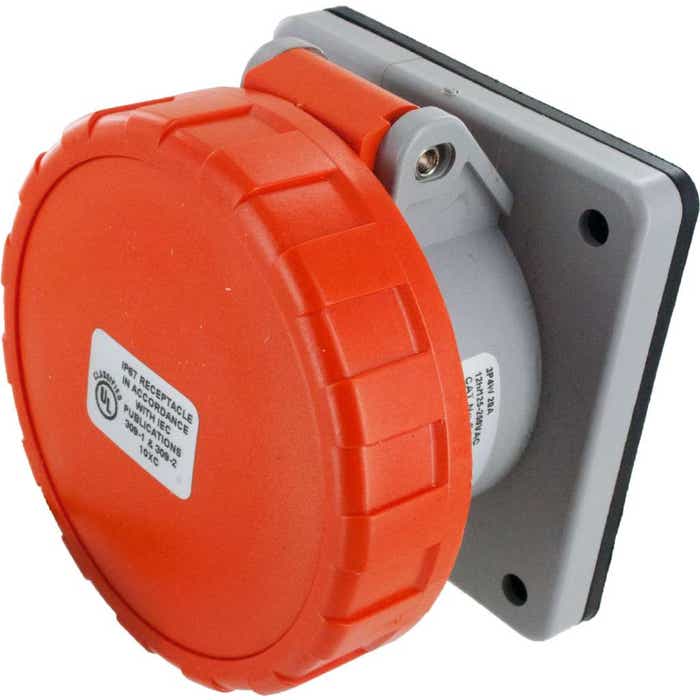 420R12W Pin And Sleeve Receptacle 20 Amp 3 Pole 4 Wire 420R12W Pin And Sleeve Receptacle 20 Amp 3 Pole 4 Wire