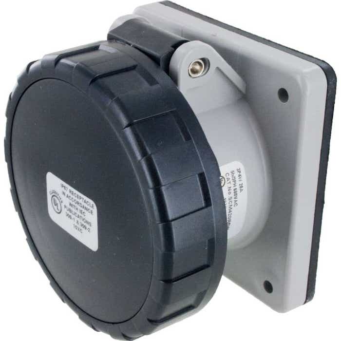 420R5W Pin And Sleeve Receptacle 20 Amp 3 Pole 4 Wire