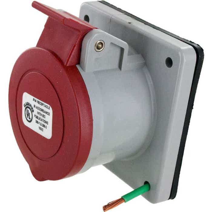 420R7S Pin And Sleeve Receptacle 20 Amp 3 Pole 4 Wire 420R7S Pin And Sleeve Receptacle 20 Amp 3 Pole 4 Wire