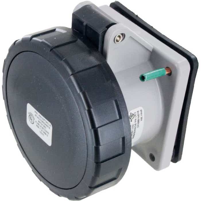 430R5W Pin And Sleeve Receptacle 30 Amp 3 Pole 4 Wire 430R5W Pin And Sleeve Receptacle 30 Amp 3 Pole 4 Wire
