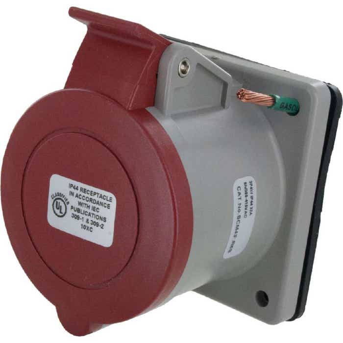 430R6S Pin And Sleeve Receptacle 30 Amp 3 Pole 4 Wire 430R6S Pin And Sleeve Receptacle 30 Amp 3 Pole 4 Wire