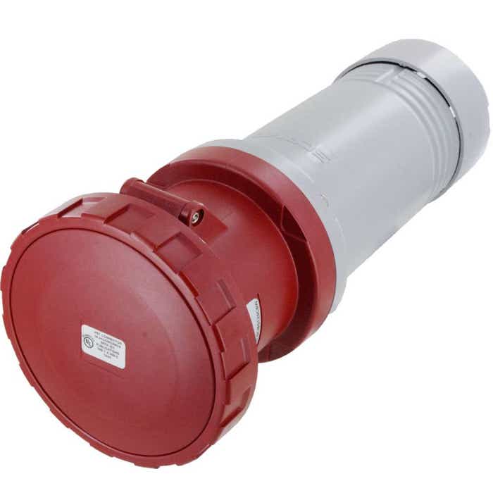 5125C6W Pin And Sleeve Connector 125 Amp 4 Pole 5 Wire Watertight Red 5125C6W Pin And Sleeve Connector 125 Amp 4 Pole 5 Wire Watertight Red