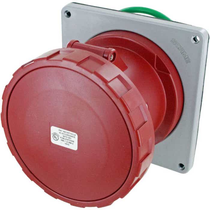 4125R6W Pin And Sleeve Receptacle 125 Amp 3 Pole 4 Wire 4125R6W Pin And Sleeve Receptacle 125 Amp 3 Pole 4 Wire