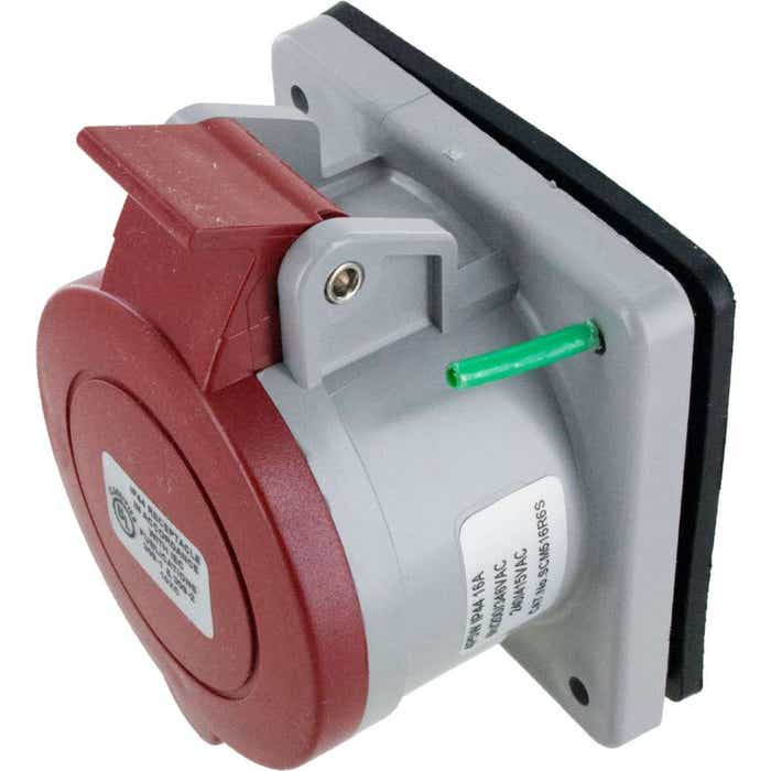 516R6S Pin And Sleeve Receptacle 16 Amp 4 Pole 5 Wire