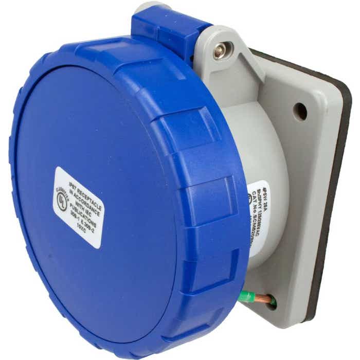 520R9W Pin And Sleeve Receptacle 20 Amp 4 Pole 5 Wire