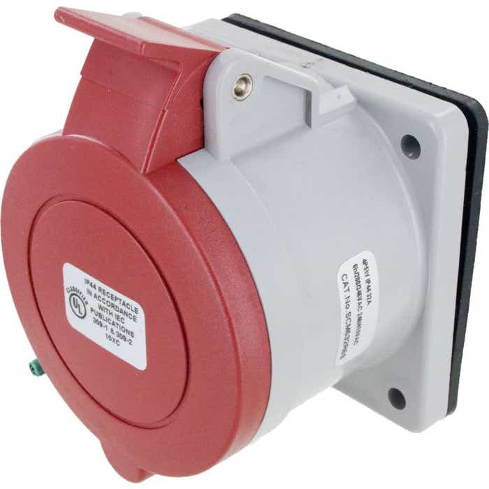 532R6S Pin And Sleeve Receptacle 32 Amp 4 Pole 5 Wire IEC 60309 532R6S Pin And Sleeve Receptacle 32 Amp 4 Pole 5 Wire IEC 60309