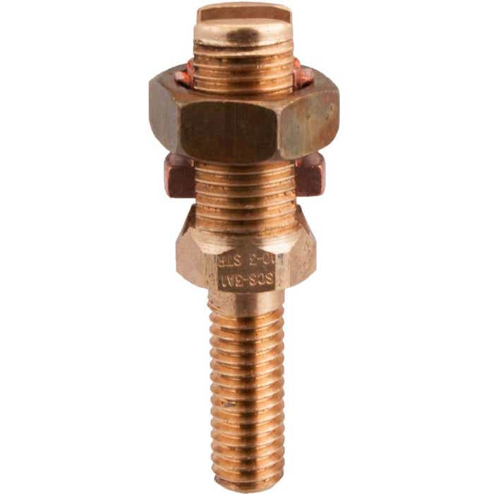 Service Post Connector Male Two Cables #10 - #2 AWG Long Post SCS4A1 Service Post Connector Male Two Cables #10 - #2 AWG Long Post SCS4A1