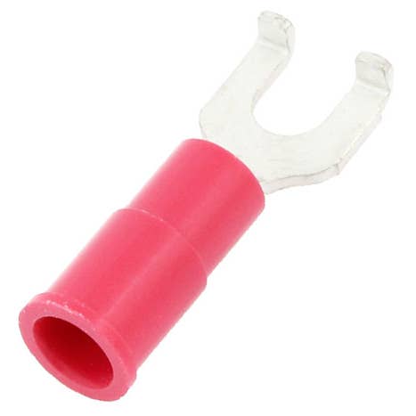 Flange Spade Terminal PVC Red 22-18 Awg #6 Bulk SF4A6M Flange Spade Terminal PVC Red 22-18 Awg #6 Bulk SF4A6M