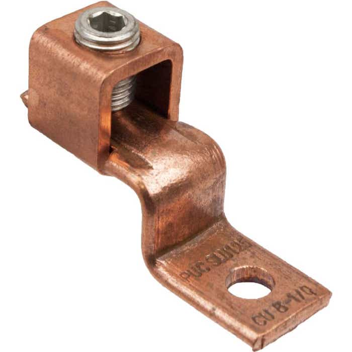 SLU125 Copper Solderless Lug #8 - 1/0 Awg