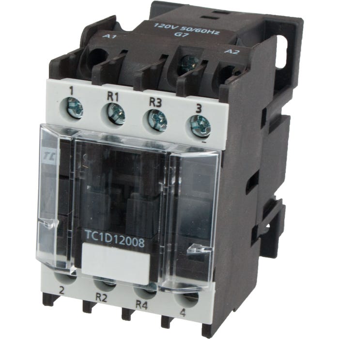 4 Pole Contactor 12 Amp 2 N/O - 2 N/C 220 Volt AC Coil TC1D12008M7 4 Pole Contactor 12 Amp 2 N/O - 2 N/C 220 Volt AC Coil TC1D12008M7