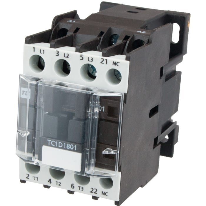 3 Pole Contactor 18 Amp 220 Vac Coil TC1D1801M7 3 Pole Contactor 18 Amp 220 Vac Coil TC1D1801M7