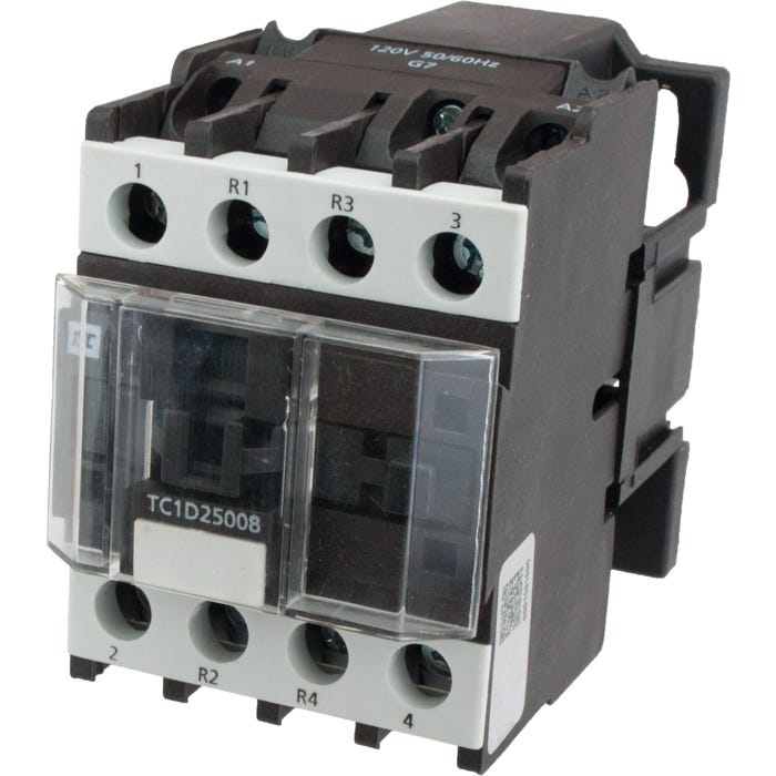 4 Pole Contactor 25 Amp 2 N/O - 2 N/C 120 Volt AC Coil TC1D25008G7 4 Pole Contactor 25 Amp 2 N/O - 2 N/C 120 Volt AC Coil TC1D25008G7