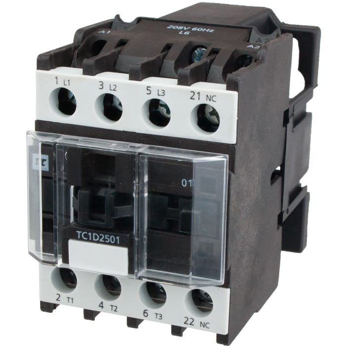 3 Pole Contactor 25 Amp 240 Volt AC Coil TC1D2501U7 3 Pole Contactor 25 Amp 240 Volt AC Coil TC1D2501U7